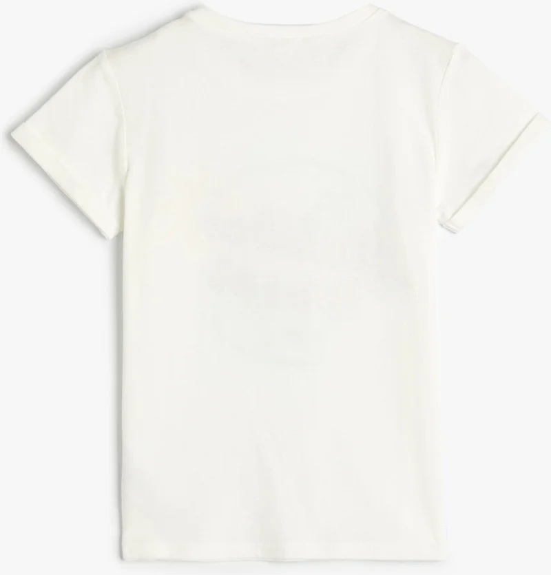 كوتون T-Shirt Print Detailed Short Sleeve Crew Neck Cotton