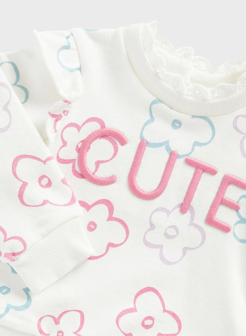 مذركير Infant Floral Print Top