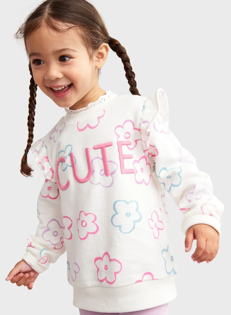 مذركير Infant Floral Print Top