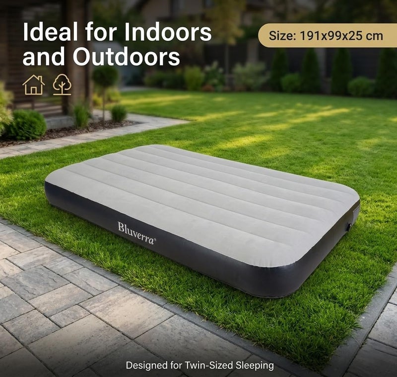 Silver Dusk BeamRest Flocked Air Mattress, Twin Size, 191 x 99 x 25 cm - Image 5