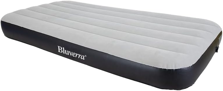 Silver Dusk BeamRest Flocked Air Mattress, Twin Size, 191 x 99 x 25 cm - Image 1
