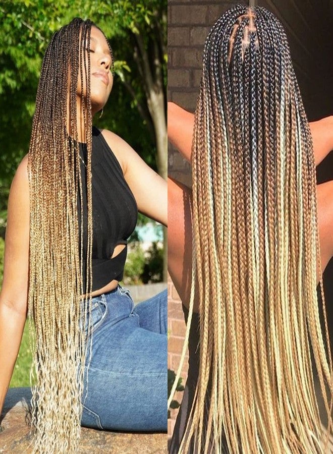 ATRAENTE Ombre Braiding Hair 8 Packs 20 Inch Pre Stretched Braiding Hair,Ombre Brown Prestretched Braiding Hair,Yaki Texture Prestretched Hair Extension (20 Inch,T4/27/613#) - Image 2
