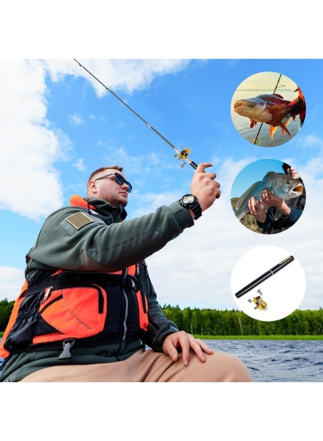 Portable Telescopic Fishing Rod Pen with Mini Metal Reel, Lightweight and Easy to Carry, Full Fishing Rod Set for Trekking, Camping, River and Lake Fishing - Image 4