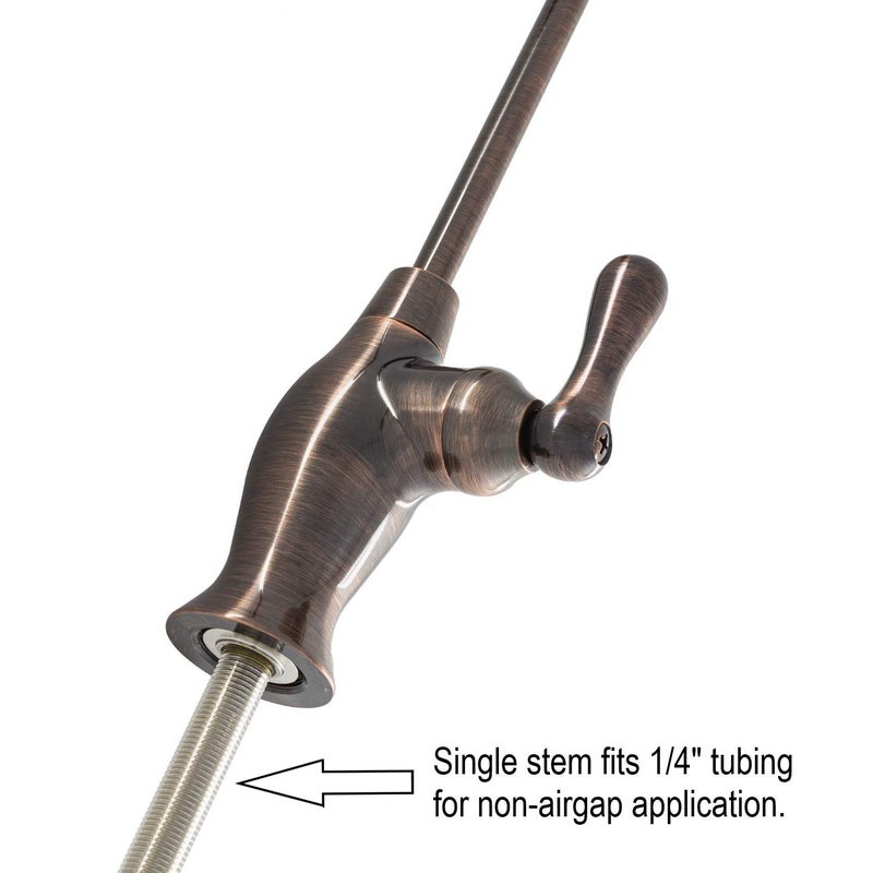 Metpure Water Filtration Faucet Reverse Osmosis Non Air Gap Drinking Water Filtration System Water Dispenser Spout (Antique Wine) Vase Style with Drinking Water Faucet Wrench RO-FW148 - Image 4