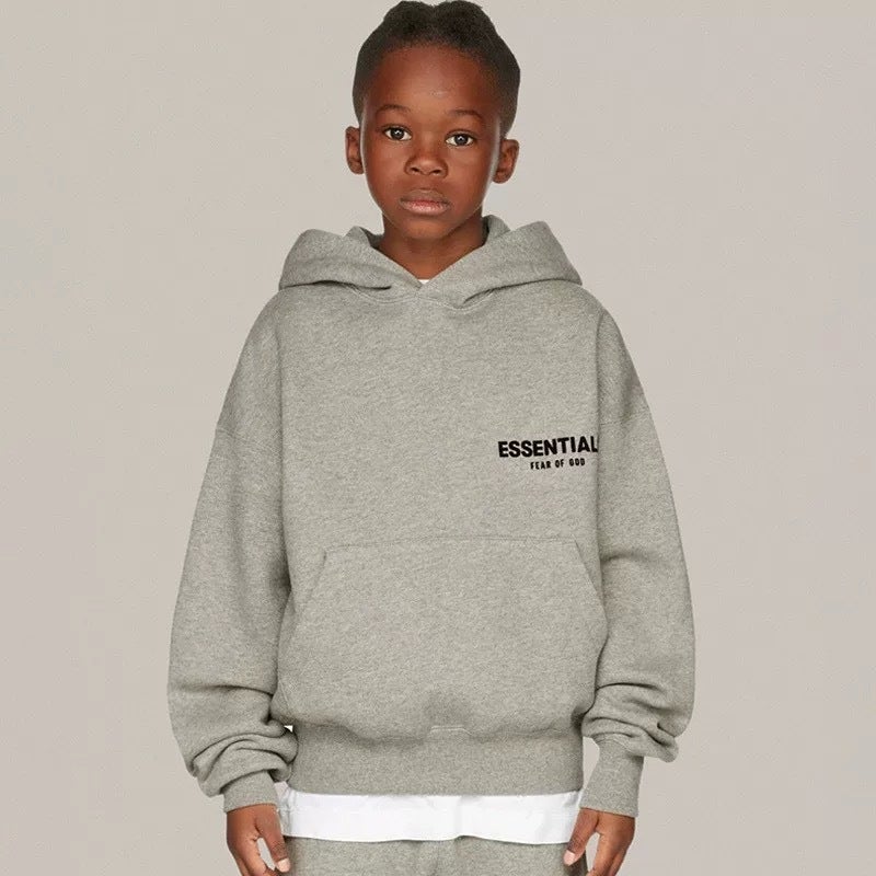 Essentials Children'S Sweater Fog Fashion Brand Children'S Wear Boys Autumn Suit New Women'S Long Sleeve Fleece-Lined Hoodie - Image 3