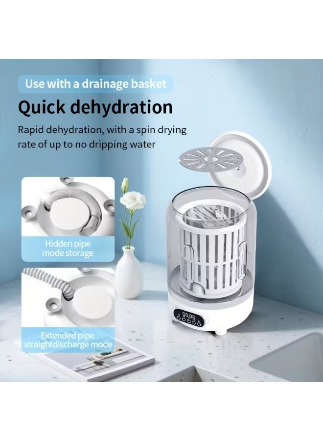 BlueFire 3 in 1 Portable Laundry Cup HP-909 – Mini Automatic Washing Machine 3L, Rechargeable, Wash Rinse Spin Cycle, Blue Light Sterilization, Ideal for Travel, Home, Dorms & Small Spaces - Image 2