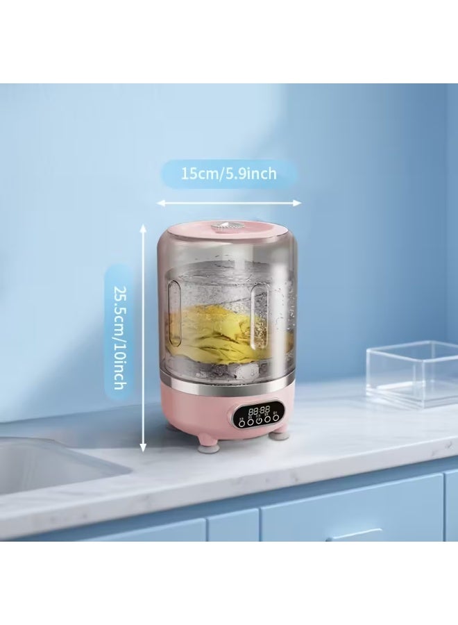 BlueFire 3 in 1 Portable Laundry Cup HP-909 – Mini Automatic Washing Machine 3L, Rechargeable, Wash Rinse Spin Cycle, Blue Light Sterilization, Ideal for Travel, Home, Dorms & Small Spaces - Image 5