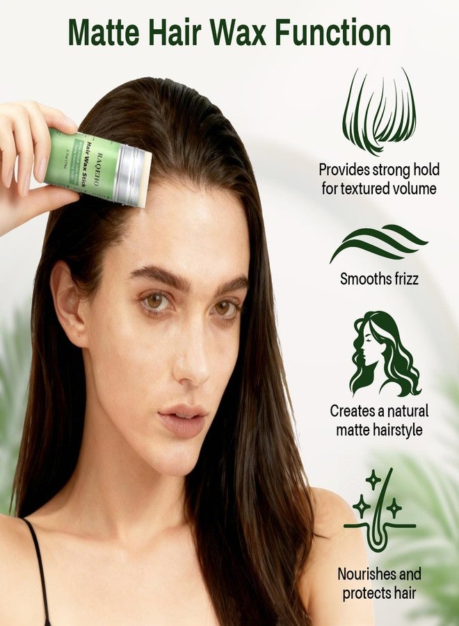 RAQEHO 2.7oz Hair Wax Stick - Matte Finish Slick Back Stick for Flyaways Hair Tamer Wand Gel Sleek Pomade Balm for Matte Look Seekers, Hair Frizz, Styling, Smoothing, Finishing, Edge Control Tools - Image 2
