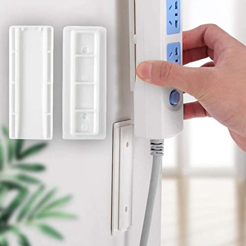 SHIDHMI Self Adhesive Power Strip Holder Fixator Wall-Mounted Desktop Socket Fixer Cable Organizer Multi-Purpose Punch-Free Wall Mount (5 Pcs) - Image 5