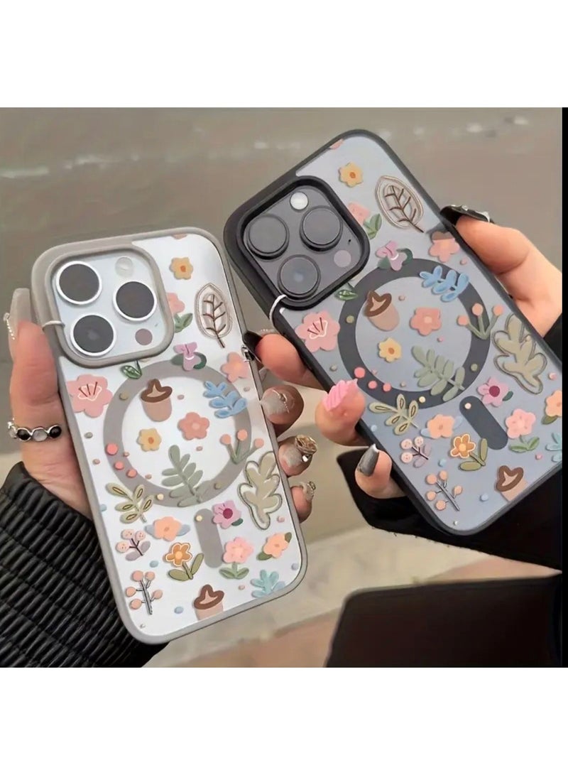 جراب مغناطيسي لهاتف iPhone 15 Pro Max يدعم الشحن اللاسلكي مع تغطية جمالية كاملة وحماية من السقوط - Image 1