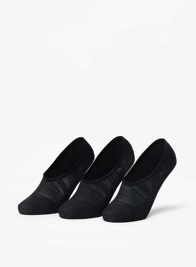 فلورا بيلا من شو إكسبرس Women Textured No Show Socks - Set of 3