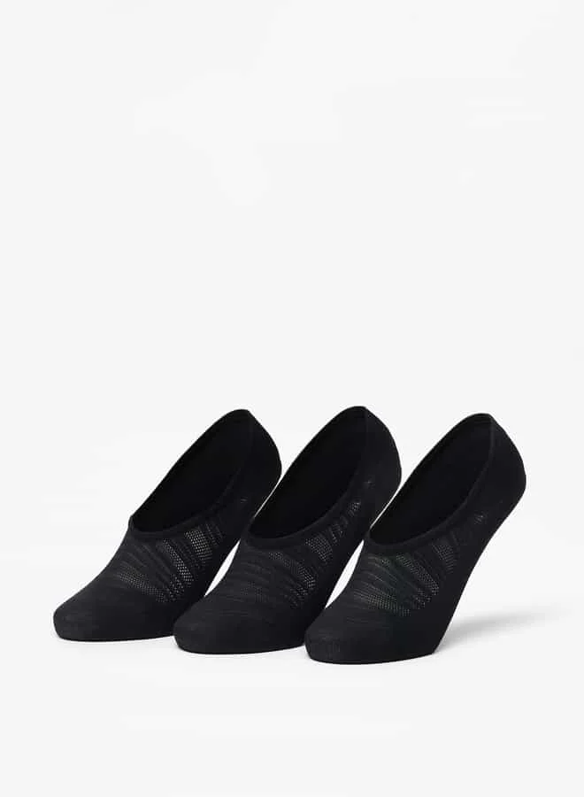 فلورا بيلا من شو إكسبرس Women Textured No Show Socks - Set of 3
