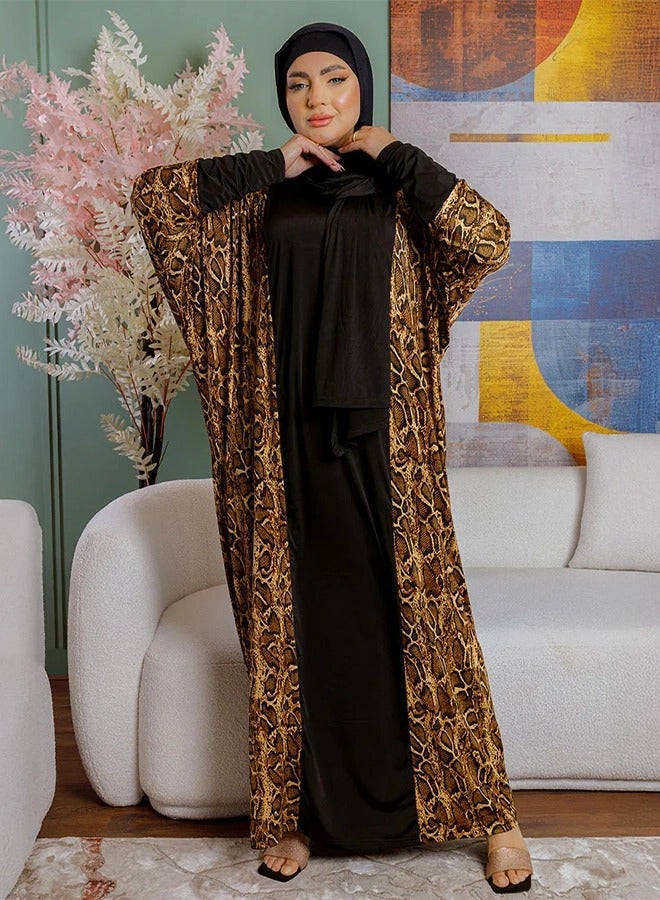 زمرد ثوب صلاة چيرسيه سعودي عملي مع غطاء الرأس من زمرد فاشون  - Image 4