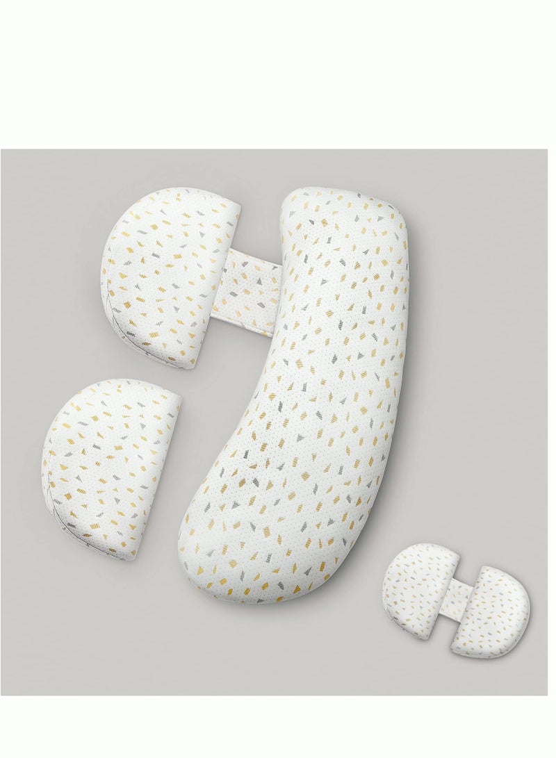 MIXDE Pregnancy Pillows for Sleeping Maternity Pillow for Pregnant Women Soft Pregnancy Body Pillow with Detachable and Adjustable Pillow Cover Support for Belly Back Legs - Image 1