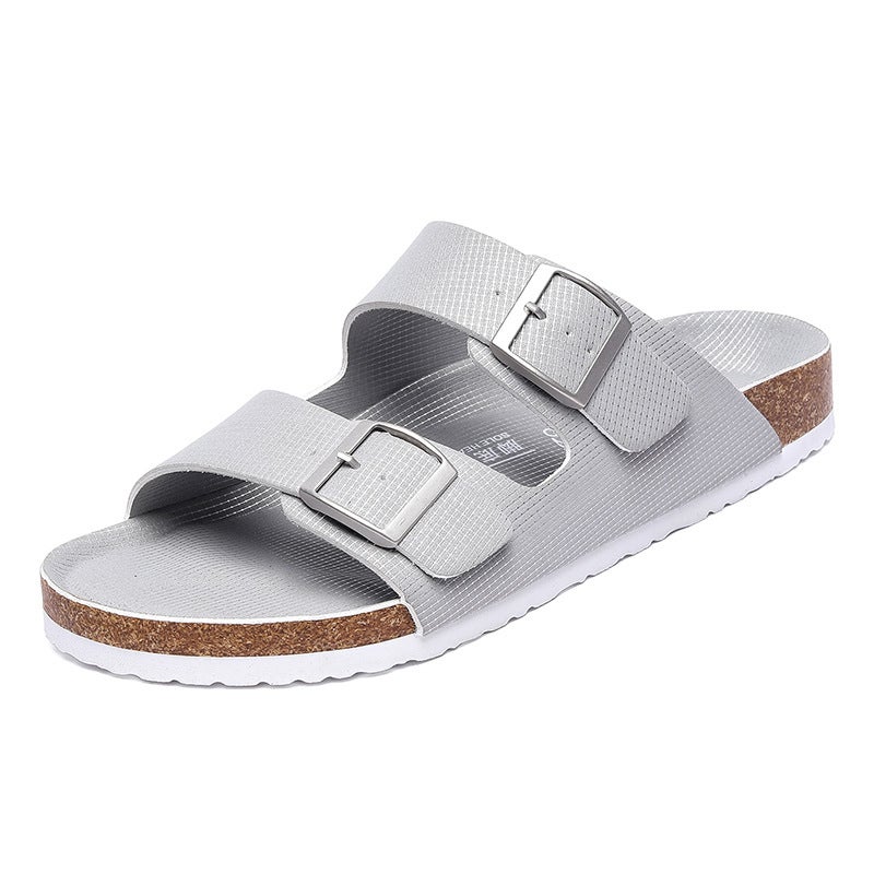 Men'S And Women'S Cork Slippers Men'S And Women'S Slippers Plus Size Breathable Men'S And Women'S Couples Birkenstock Cork Slippers - Image 5