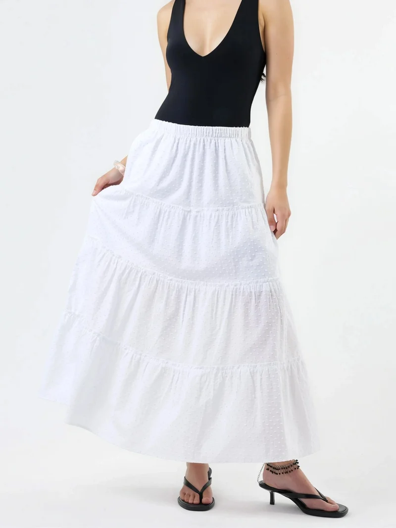 بوسيم BUSEM Textured Maxi Skirt