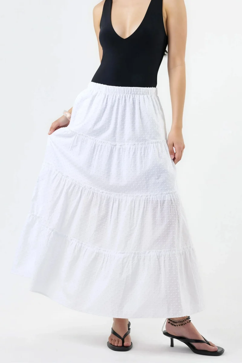 بوسيم BUSEM Textured Maxi Skirt