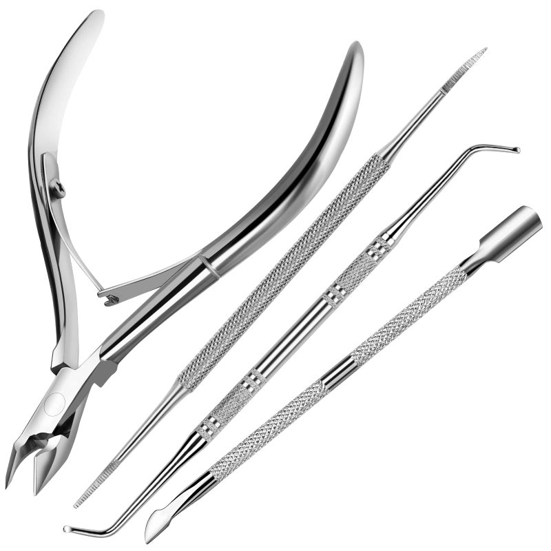 FANDAMEI Ingrown Toenail Removal Kit Pedicure Tools Nail Care Kit Cuticle Trimmer Nail Cuticle Nippers Cuticle Kit Stainless Steel Cuticle Clippers Cuticle Pushers Manicure Kit Pedicure Kit