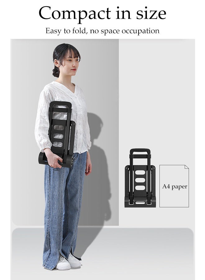 DUNISO Folding Hand Truck,Moving Platform Cart with Wheels，with Telescoping Handle，Strong Load Bearing Capacity, Sturdy and Durable，for Shopping, Moving,and Travel  - Image 4