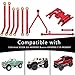 EPINON Aluminum High Clearance Chassis Links Suspension Links Steering Links and Skid Plate Set for 124 Axial SCX24 BroncoJLUC10 Upgrade Parts Red - Image 4