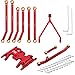 EPINON Aluminum High Clearance Chassis Links Suspension Links Steering Links and Skid Plate Set for 124 Axial SCX24 BroncoJLUC10 Upgrade Parts Red - Image 2