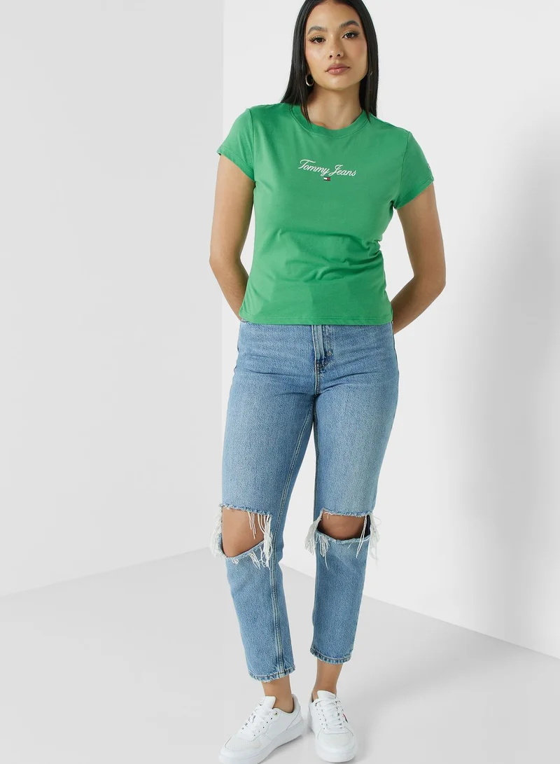 TOMMY JEANS Crew Neck Logo T-Shirt