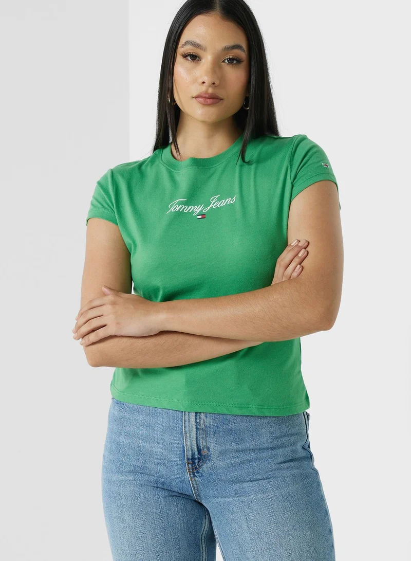 TOMMY JEANS Crew Neck Logo T-Shirt