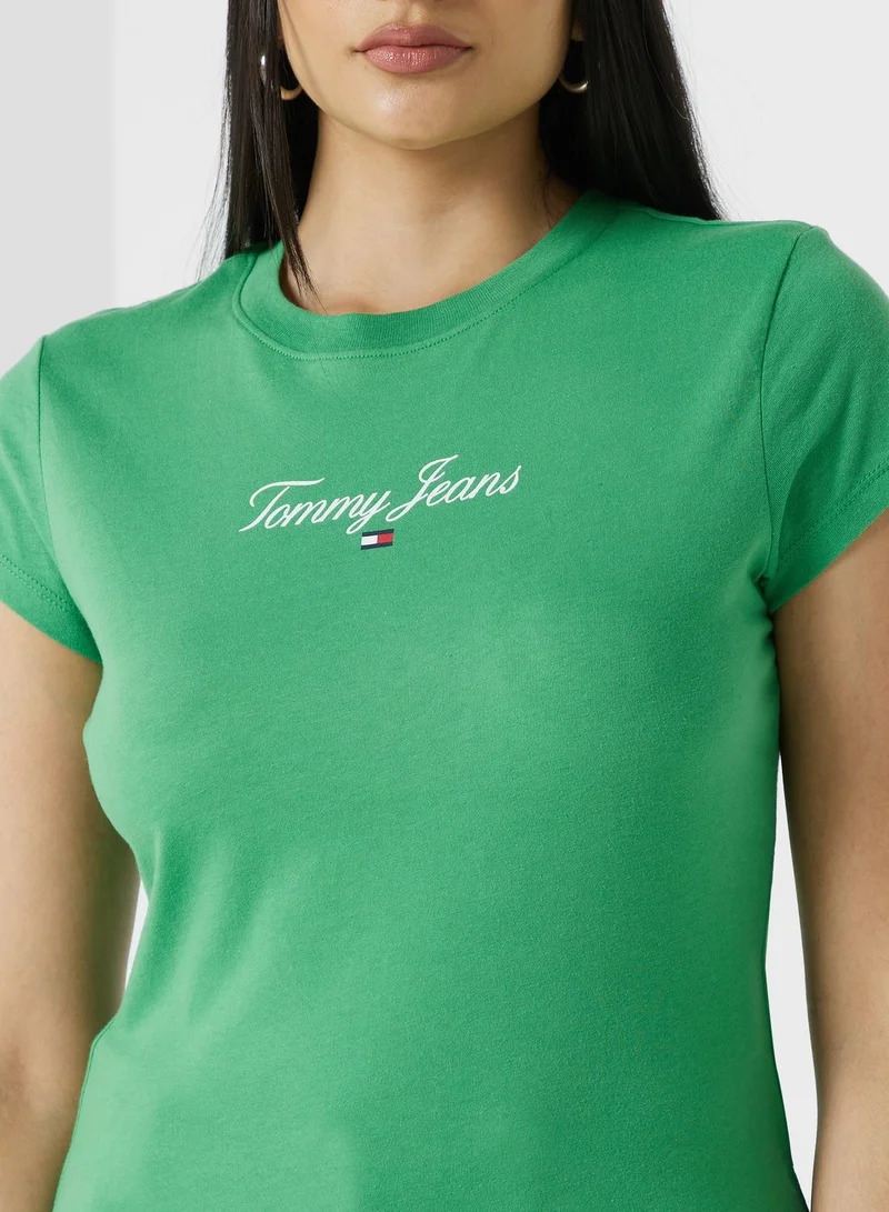 TOMMY JEANS Crew Neck Logo T-Shirt