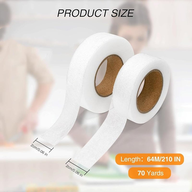Loiisgy No-Sew Iron-On Hem Tape, 0.8" Wide, 210 FT Long (2 Rolls) – Fusible Adhesive Tape for Dresses, Pants, Curtains, and Clothing Fabric - Image 2