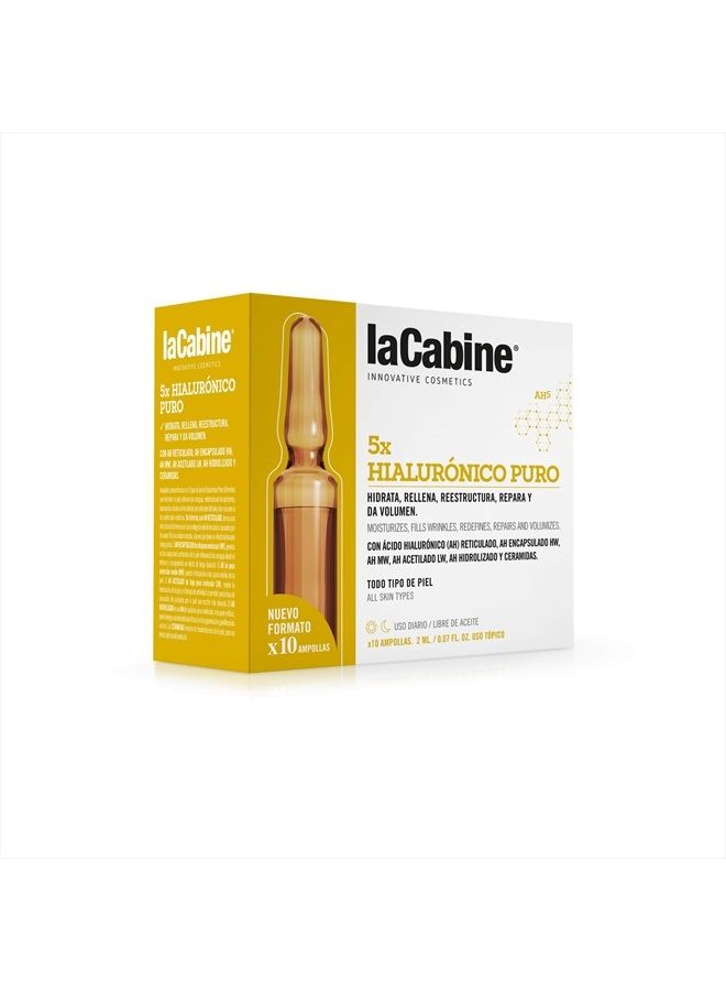 La Cabine Pure Hyaluronic 10x2ml Ampoules - All Skin Types Moisturizer for Whole Body & Wrinkles - Image 2