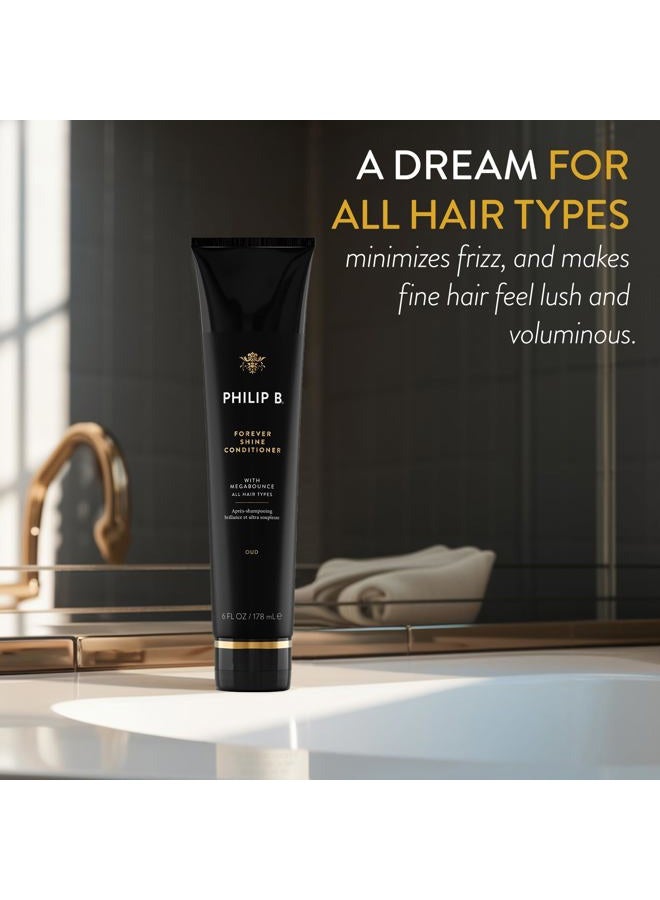 PHILIP B . Forever Shine Hair Conditioner With Notes of Pure Oud, 6 oz. (178 ml) | With Megabounce, Add Volume & Shine for Days, For All Hair Types - Image 2