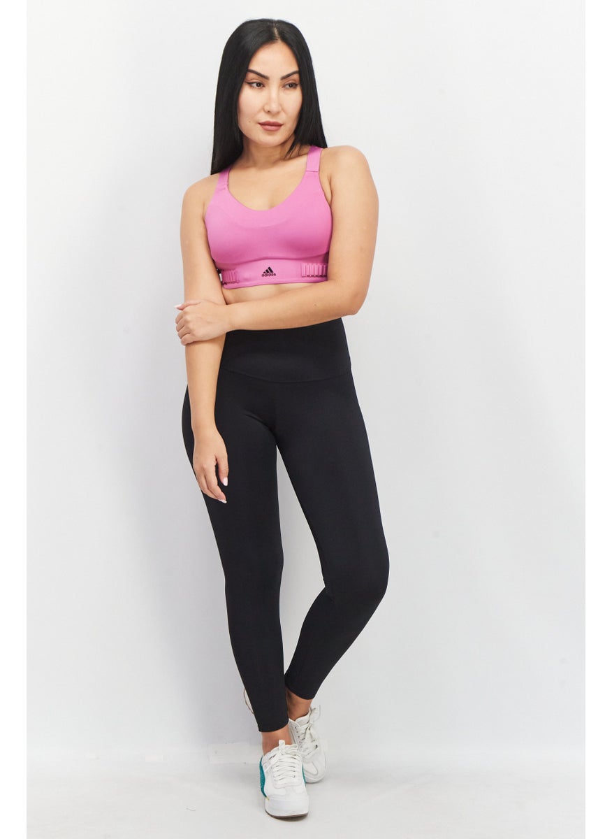 Adidas Women Padded Training Sports Bra, Pink  - Image 2