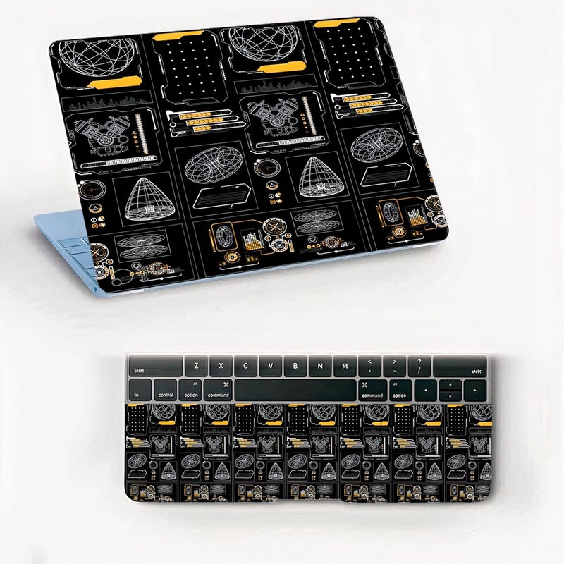 AtOdds Laptop Skin Sticker | Compatible for 16 inch Laptop - Notebook - MacBook | Bubble Free Application | Scratchproof Matte Finish | Full Body Coverage (Design-90) - Image 1