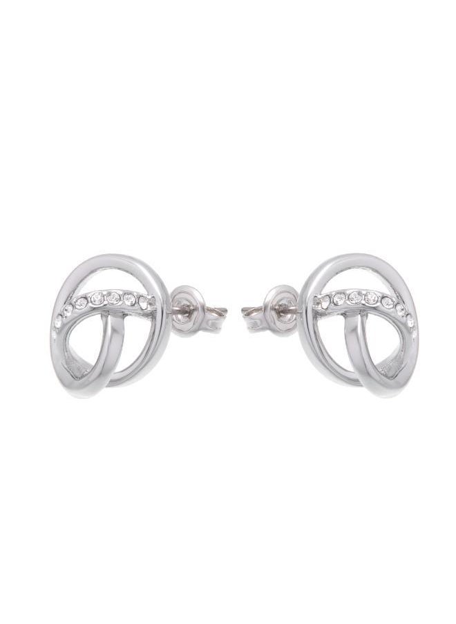 Karen Millen - Crystal Ribbon Stud Earrings - Image 1