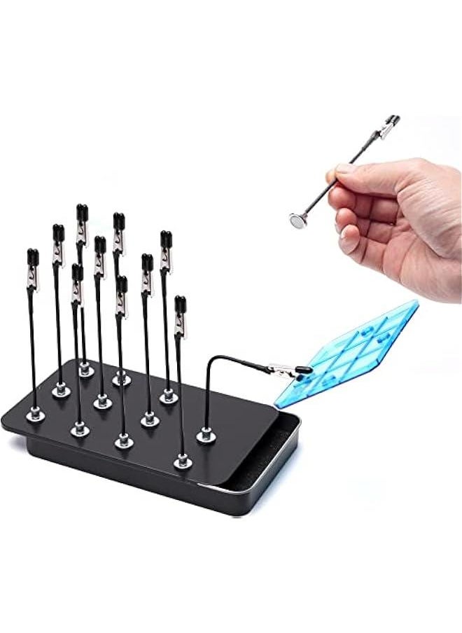 Generic Metal Spray Stand Base Holder with Magnetic Alligator Clip Sticks Set for Gundam Model Assembly  - Image 1