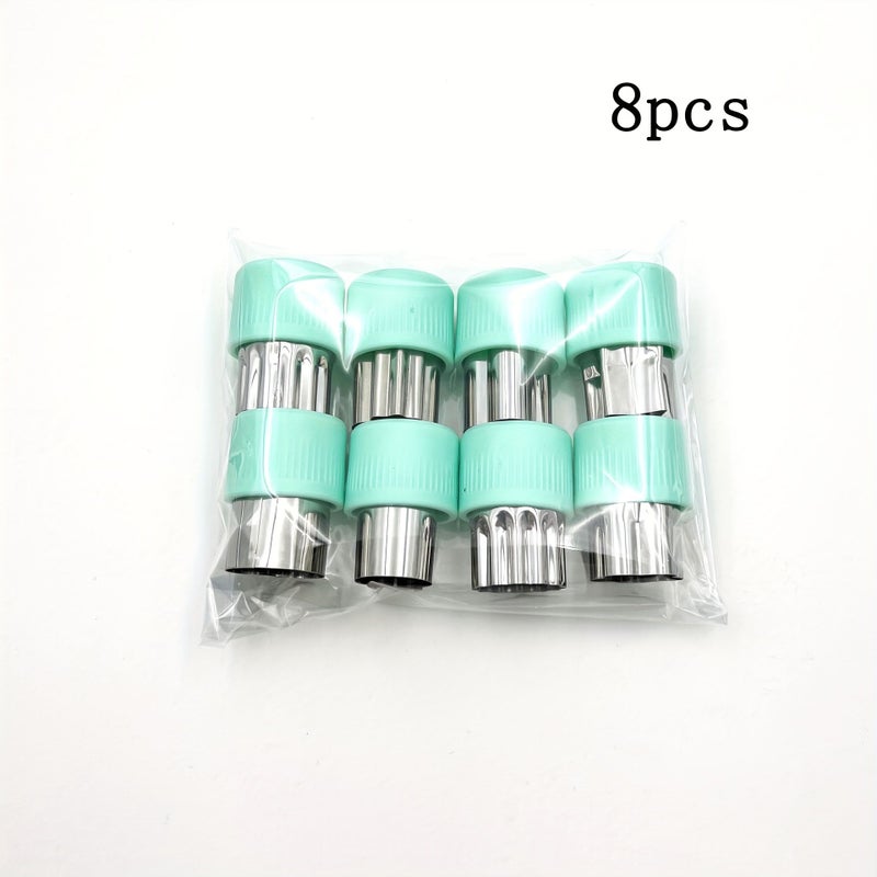 8pcs White Fruit Butterfly Pasta Stamp Set Dough Cutter Cookie Press Mold Kitchen Gadget - Image 4