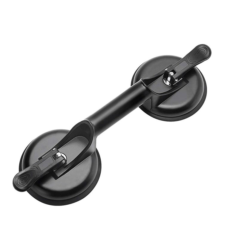 KPS Two Cup Aluminium Suction Old Age Home Bathroom Wall Mounted Helping Handle for Stand up with Confidence Strong Sucker Helping Handle Hand Grip Handrail for Children Old People - Image 1