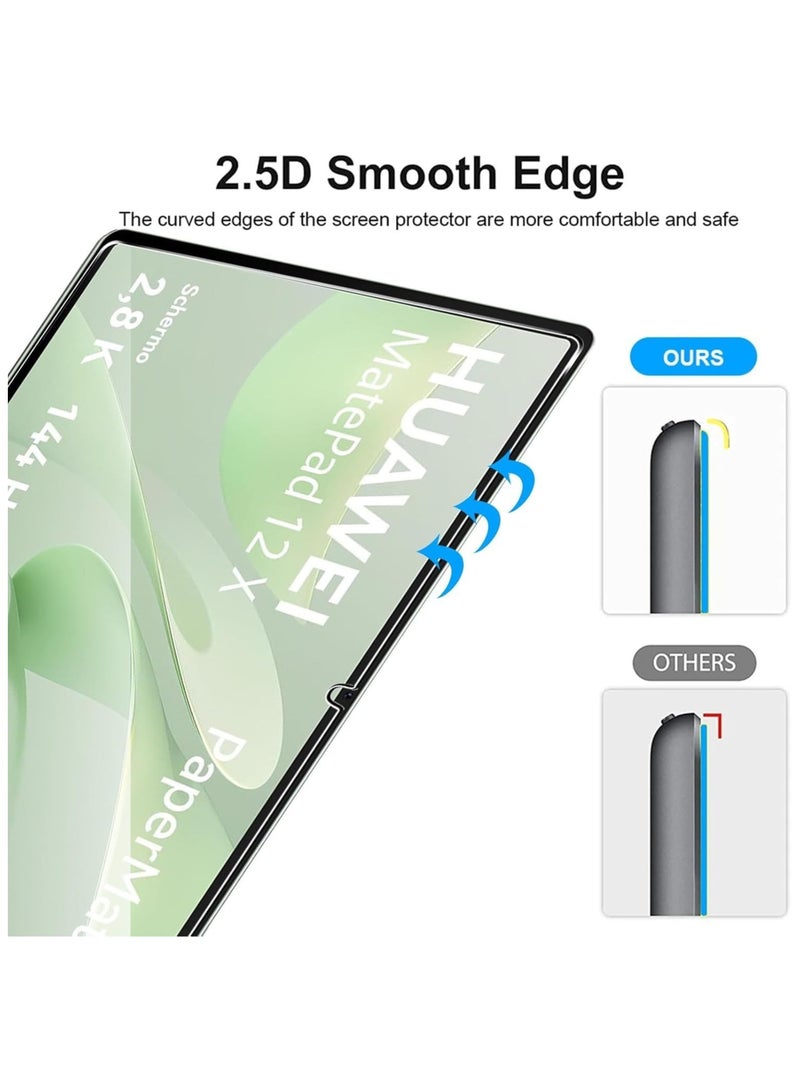 Screen Protector Compatible with Huawei MatePad 12 X 12 inch 2024, 【2 Pack】 Scratch-resistant Anti-fingerprint High Sensitivity 9H Hardness Tempered Glass for Huawei MatePad 12X - Image 3