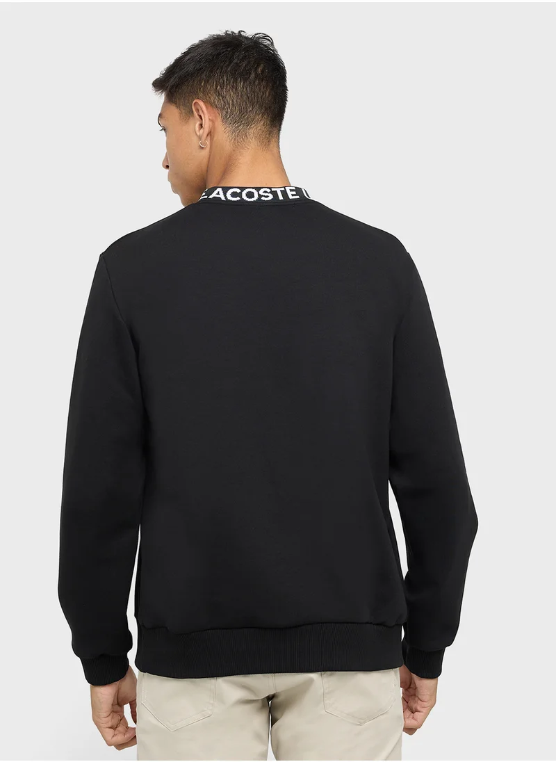 لاكوست Crew Neck Graphic Hoodie
