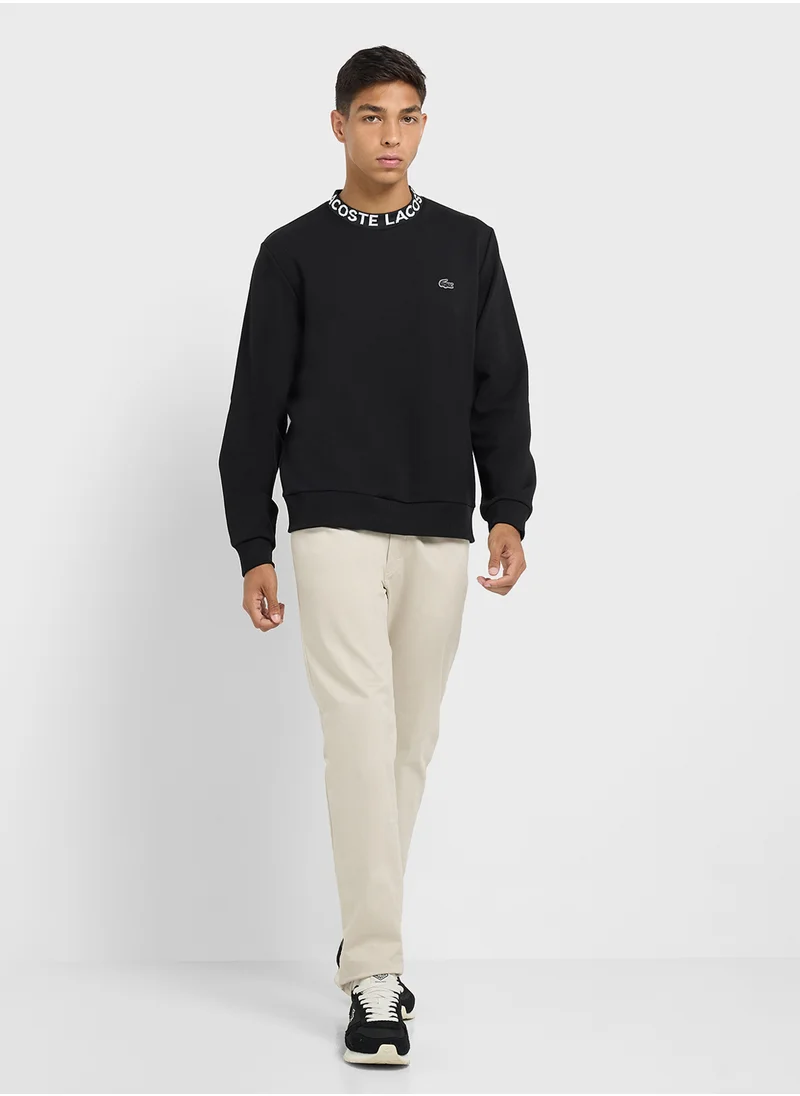 لاكوست Crew Neck Graphic Hoodie
