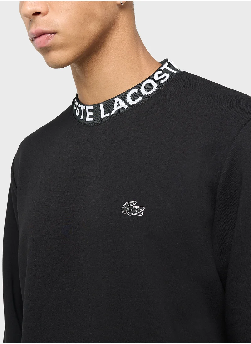 لاكوست Crew Neck Graphic Hoodie