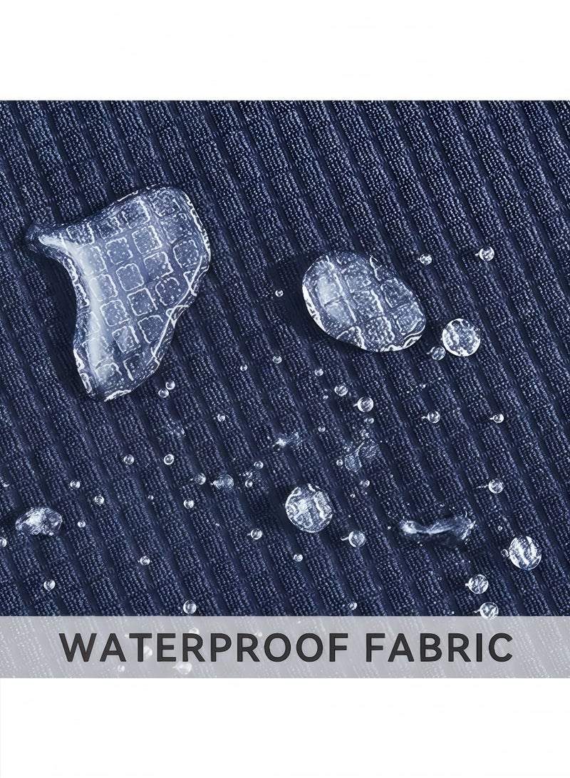 Peachjoy Waterproof Sofa Slipcover 2 Seater Sofa with Elastic Bottom Pets Protector Furniture Covers Soft Four Seasons Universal Couch Covers Washable Blue - Image 2