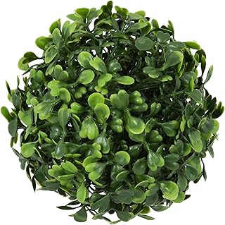 Vickerman Everyday 5" Artificial Mini Button Leaf Ball UV Resistant 4 Pack - Faux Indoor Outdoor Plant Ball - Greenery - Image 1