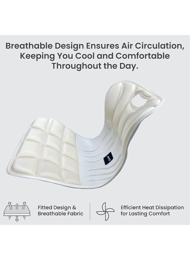 Generic - Heavy Duty Ergonomic Chair with Back and Lumbar Support, Posture Corrector Pillow for Lower Back Pain Relief, Compressed Seat for Home, Office and Car, Ergonomic Design, Grey - Image 1