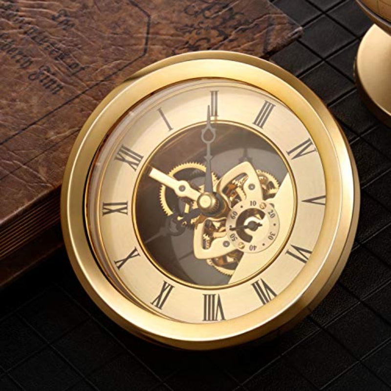 4 1/16 Inch Skeleton Clock Insert with Bezel - Image 5