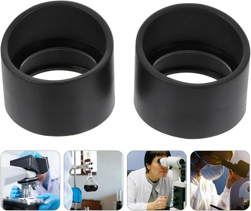 Black Rubber Eyecups for Microscopes Small Pair Eye Protection - Image 3