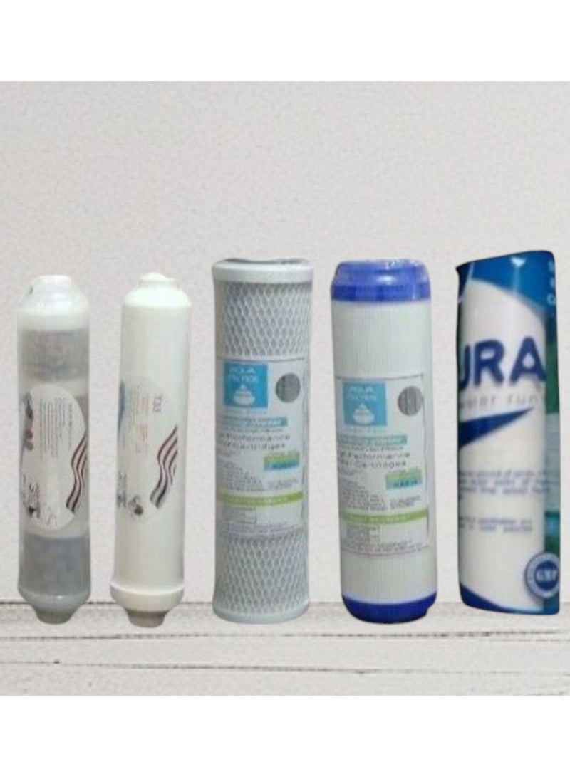 Aqua A set of candles for a 5 stage filter