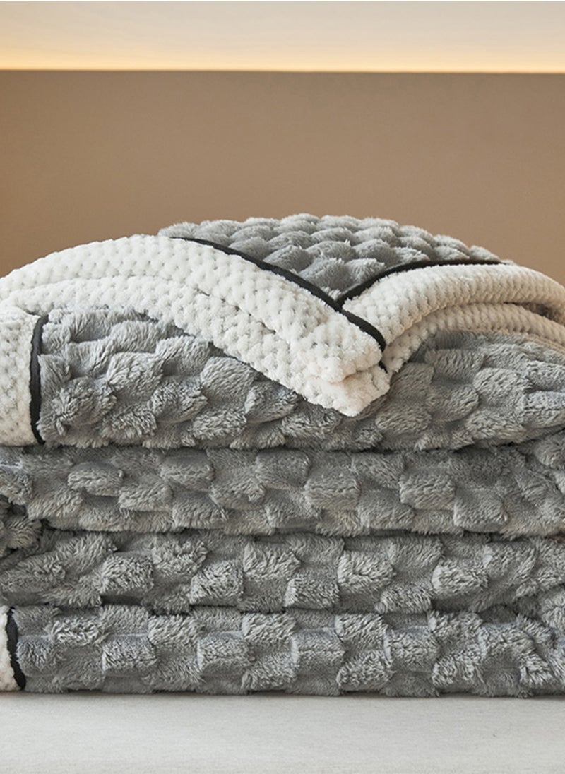 Sharpdo - Light Luxury Short Hair Thickened Blanket, Suitable for Office Nap Blanket Sofa Blanket 200*230cm (Excluding Pillowcase) - Image 1