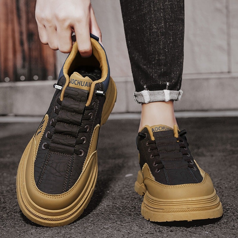Fashion Martin Shoes Men'S British Retro Workwear Board Shoes Autumn Low-Top Casual Sneaker Men'S Hair - Image 5