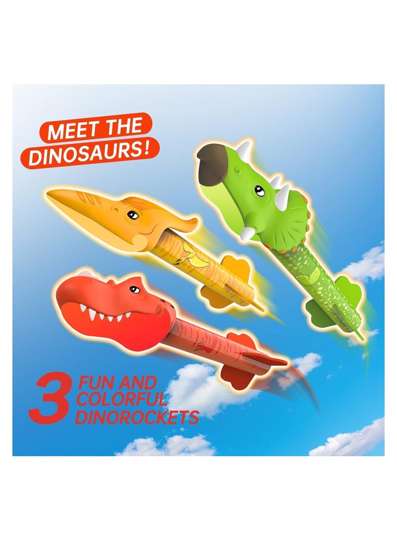 Dinosaur Toys Rocket Launcher For Kids Stomp Launch Up Outdoor And Indoor Kids Toys Gift For Ages 2 3 4 5 6 7 8 - Image 4